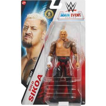Mattel WWE Solo Sikoa Action Figure, Main Event Series #151 6-inch Collectible with 10 Articulation Points & Life-Like Look