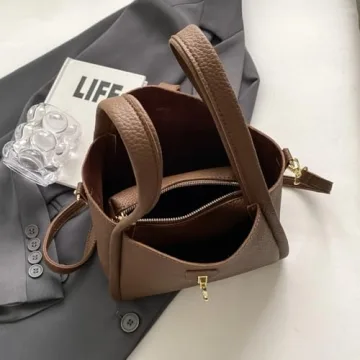 Trendy Leather Bucket Handbag for Women - Stylish & Functional
