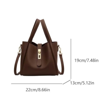 Trendy Leather Bucket Handbag for Women - Stylish & Functional