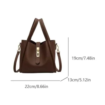 Trendy Leather Bucket Handbag for Women - Stylish & Functional