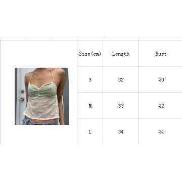 Women Y2K Backless Crop Top Vintage Sexy Tie Up Spaghetti Strap Camisole Summer Cute Mini Vest E-Girl Streetwear