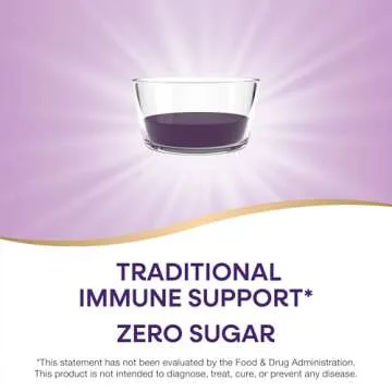 Nature’s Way Sambucus Zero Sugar Traditional Immune Syrup, Highly Concentrated Black Elderberry Extract, Traditional Immune Support*, Sugar-Free, Berry Flavored, 8 Fl Oz (Packaging May Vary)