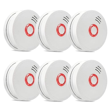 UL Listed Photoelectric Smoke Detectors 6-Pack - 10-Year Lifespan for Ultimate Safety