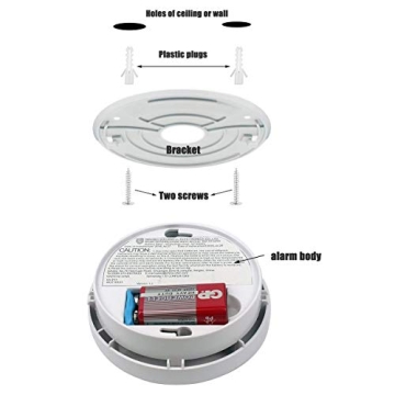 UL Photoelectric Smoke Detectors 6-Pack 10-Year Lifespan