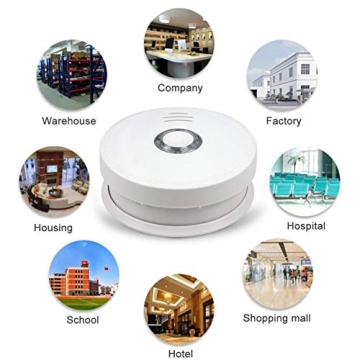 UL Photoelectric Smoke Detectors 6-Pack 10-Year Lifespan