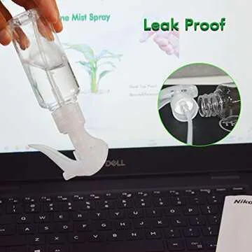 KwoKmarK Small Spray Bottles, Hair Spray Bottle 3.5oz/100ml Clear Plastic Fine Mist Travel Size Mini Empty Bottle Set Refillable Reusable Liquid Container for Essential Oils Water Squirt (4 Pack)