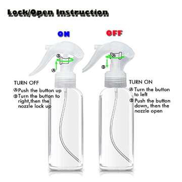 KwoKmarK Small Spray Bottles, Hair Spray Bottle 3.5oz/100ml Clear Plastic Fine Mist Travel Size Mini Empty Bottle Set Refillable Reusable Liquid Container for Essential Oils Water Squirt (4 Pack)