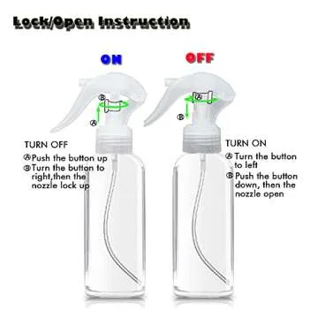 KwoKmarK Small Spray Bottles, Hair Spray Bottle 3.5oz/100ml Clear Plastic Fine Mist Travel Size Mini Empty Bottle Set Refillable Reusable Liquid Container for Essential Oils Water Squirt (4 Pack)