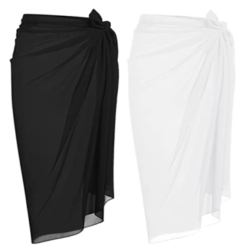 Ekouaer 2-Piece Sarong Swimsuit Coverup - Lightweight & Stylish Beach Wrap