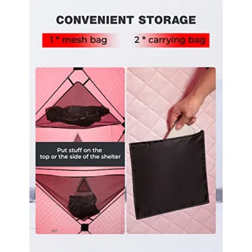 Top DEERFAMY Ice Fishing Shelter, 3-4 Person Insulated Tent