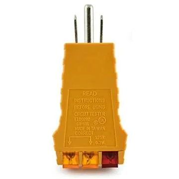 Bastex Socket Tester with GFCI check. Receptacle Tester for Standard AC Outlets. Includes 7 Visual Indications and Wiring Legend. Automatic Electric Circuit Polarity Voltage Detector Breaker Finder