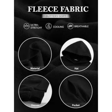 Trendy Queen Womens Oversized Hoodies Fleece Sweatshirts Long Sleeve Sweaters Pullover Fall Outfits Winter Clothes Black XL