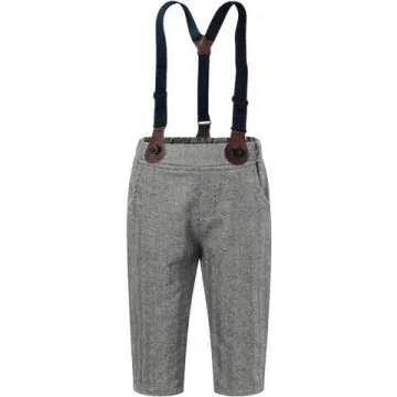 Baby Boys Dress Shirt with Bowtie & Suspenders