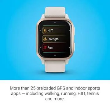 Garmin Venu® Sq 2 - Music Edition, GPS Smartwatch, All-Day Health Monitoring, Long-Lasting Battery Life, AMOLED Display, Peach Gold and Ivory (Renewed)