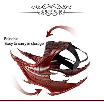 Himine Dragon Wings Props Cosplay Wing With Tail (Red)