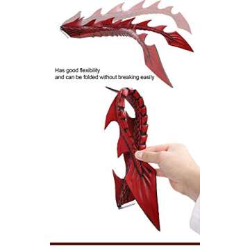 Himine Dragon Wings Props Cosplay Wing With Tail (Red)