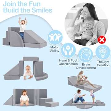 Tykacna Foam Climbing Blocks for Toddlers 1-3 Years