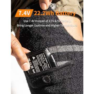 Electric Heated Socks with APP Control and 7.4V 3000mAh Battery for Men Women, Rechargeable Heating Socks Foot Warmer for Winter Hunting Fishing Winter Skiing Outdoors