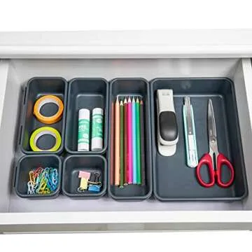 Backerysupply Set of 22 Interlocking Organizers for Desks