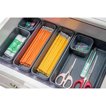 Backerysupply Set of 22 Interlocking Organizers for Desks