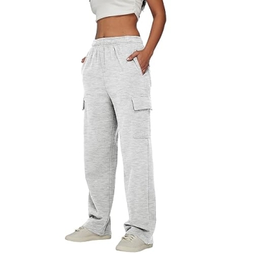 Comfortable Womens Fleece Lined Joggers with Pockets