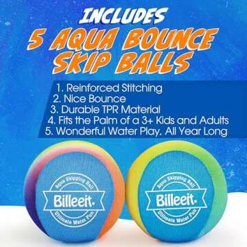 Billeeit Water Skipping Balls for Kids & Adults - Fun Aquatic Games
