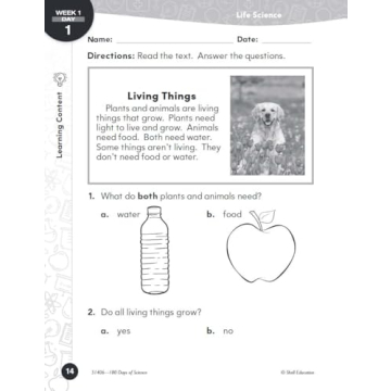 Kindergarten Earth & Space Science Workbook - 180 Days