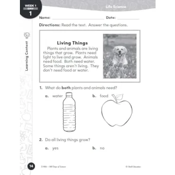 Kindergarten Earth & Space Science Workbook - 180 Days