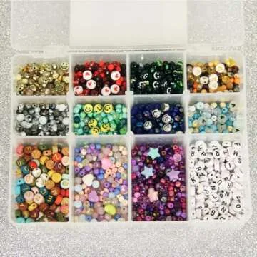 El Galeón Friendship Bracelet Kit DIY Albums Mix Beads for Bracelets Glass Alphabet Letter Beads Elastic (Albums Version)