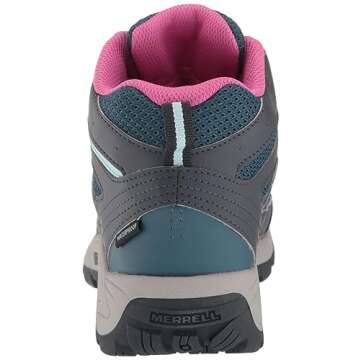 Merrell Oakcreek Mid Lace WTRPF Hiking Boot, Navy, 5 US Unisex Big Kid
