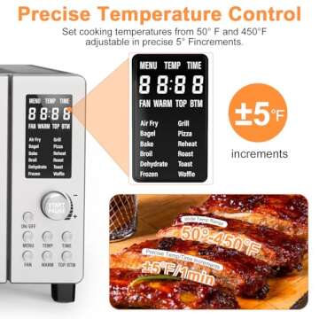 Nuwave Bravo Air Fryer Toaster - 10-in-1 Countertop Oven