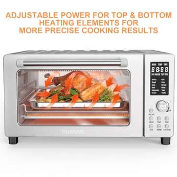 Nuwave Bravo Air Fryer Toaster - 10-in-1 Countertop Oven