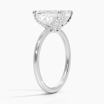 VISDIV 3CT Sterling Silver Engagement Ring for Women