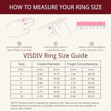 VISDIV 3CT Sterling Silver Engagement Ring for Women