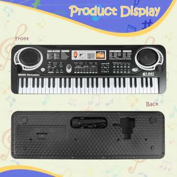 61 Key Electronic Keyboard for Kids with Microphone