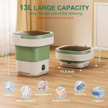 13L Portable Washing Machine for Travel and Apartments