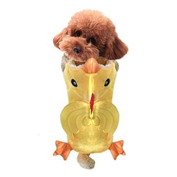 Filhome Dog Chicken Costume Pet Halloween Christmas Cosplay Costumes Funny Puppy Cat Winter Coat Hoodie Outfits Sweater Clothes
