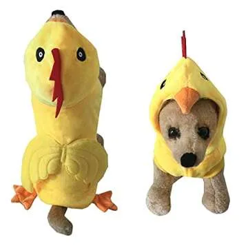 Filhome Dog Chicken Costume Pet Halloween Christmas Cosplay Costumes Funny Puppy Cat Winter Coat Hoodie Outfits Sweater Clothes