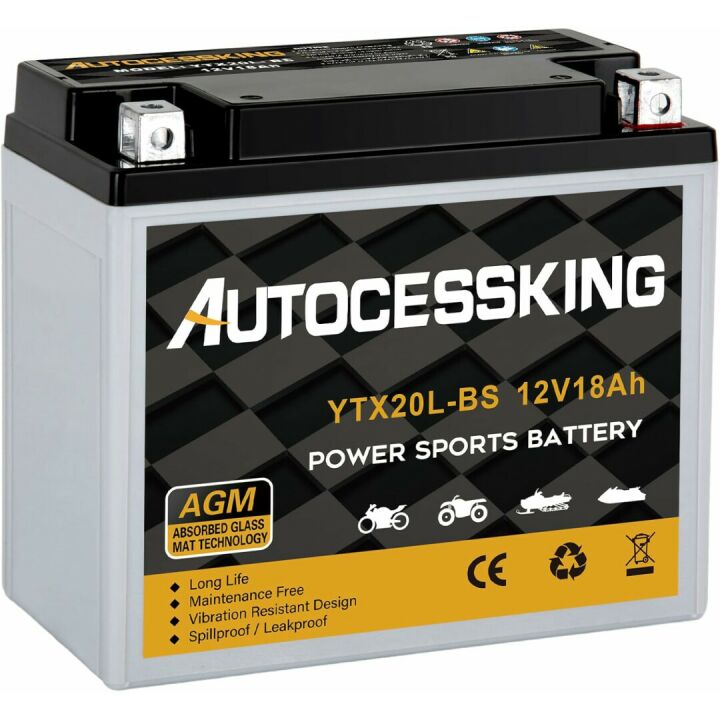 YTX20L-BS 12V 18AH Motorcycle Battery Replacement