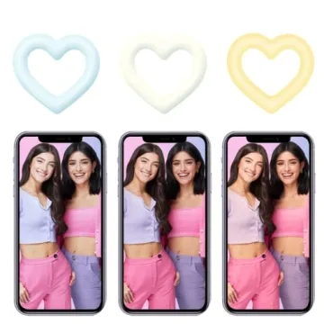 Dixie & Charli Heart Shaped Color LED Ring Light