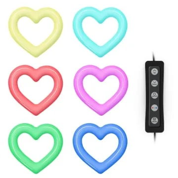Dixie & Charli Heart Shaped Color LED Ring Light