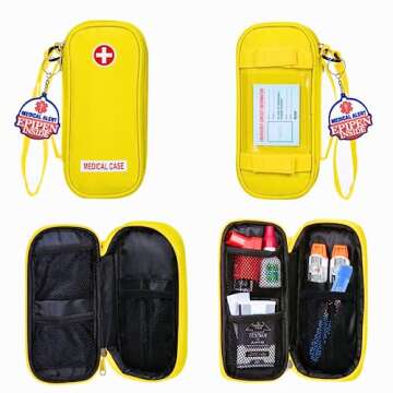 EpiPen Medical Carrying Case Insulated Travel Medication Organizer Bag