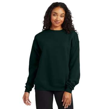 Hanes Men's EcoSmart Sweatshirt, Deep Forest, Small