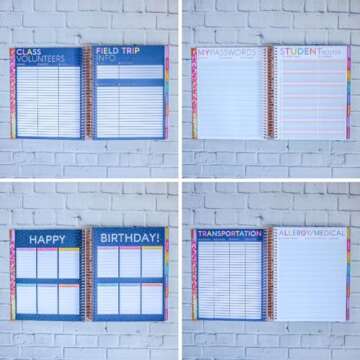 Generic 2024-2025 Premium Teacher Planner By Berteau and Co, Weekly and Monthly, Hard Cover, 8-1/2'"" X 11"", Dot Dot Cover (July 2024 - August 2025)…