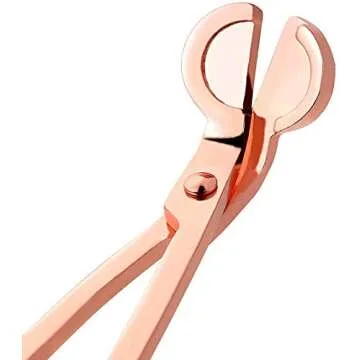 KTDT Candle Wick Trimmer, Polished Stainless Steel Replacement Wick Clipper Cutter, 7 Inch Oil Lamp Candle Accessories Trimmer Scissors Cutter, Allow Cleaner Burn and Prevent Soot Buildup