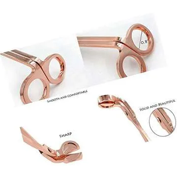 KTDT Candle Wick Trimmer, Polished Stainless Steel Replacement Wick Clipper Cutter, 7 Inch Oil Lamp Candle Accessories Trimmer Scissors Cutter, Allow Cleaner Burn and Prevent Soot Buildup