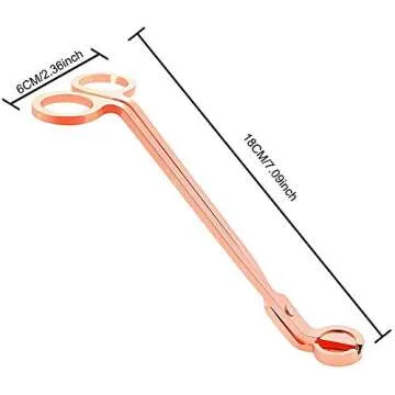 KTDT Candle Wick Trimmer, Polished Stainless Steel Replacement Wick Clipper Cutter, 7 Inch Oil Lamp Candle Accessories Trimmer Scissors Cutter, Allow Cleaner Burn and Prevent Soot Buildup