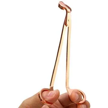 KTDT Candle Wick Trimmer, Polished Stainless Steel Replacement Wick Clipper Cutter, 7 Inch Oil Lamp Candle Accessories Trimmer Scissors Cutter, Allow Cleaner Burn and Prevent Soot Buildup