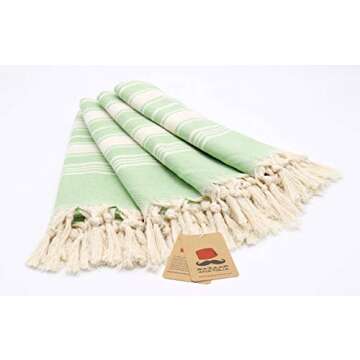 Bazaar Anatolia Hand Towels Set of 4 - 100% Cotton Turkish Towel