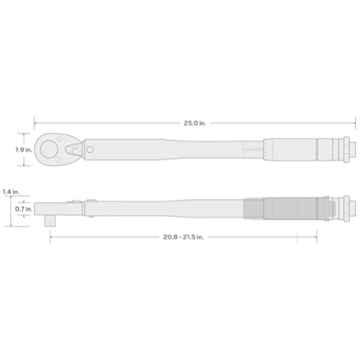TEKTON 1/2 Inch Drive Torque Wrench for DIY and Professionals